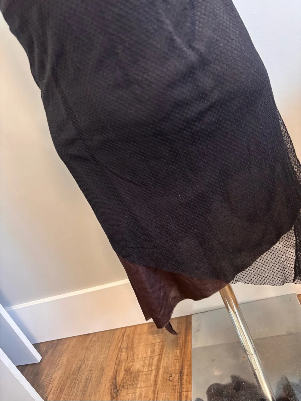 Women’s Asymmetrical Slip Dress - Black - Picture 3 of 4